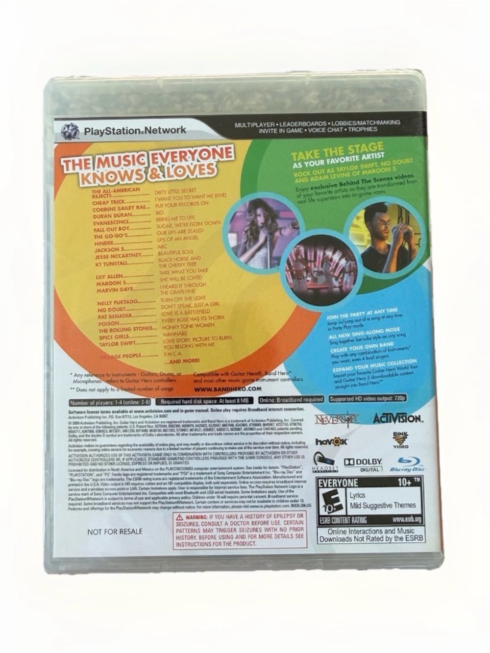 Band Hero PS3 PlayStation 3 Brand New Factory Sealed Authentic Taylor Swift NFR - Picture 2 of 7